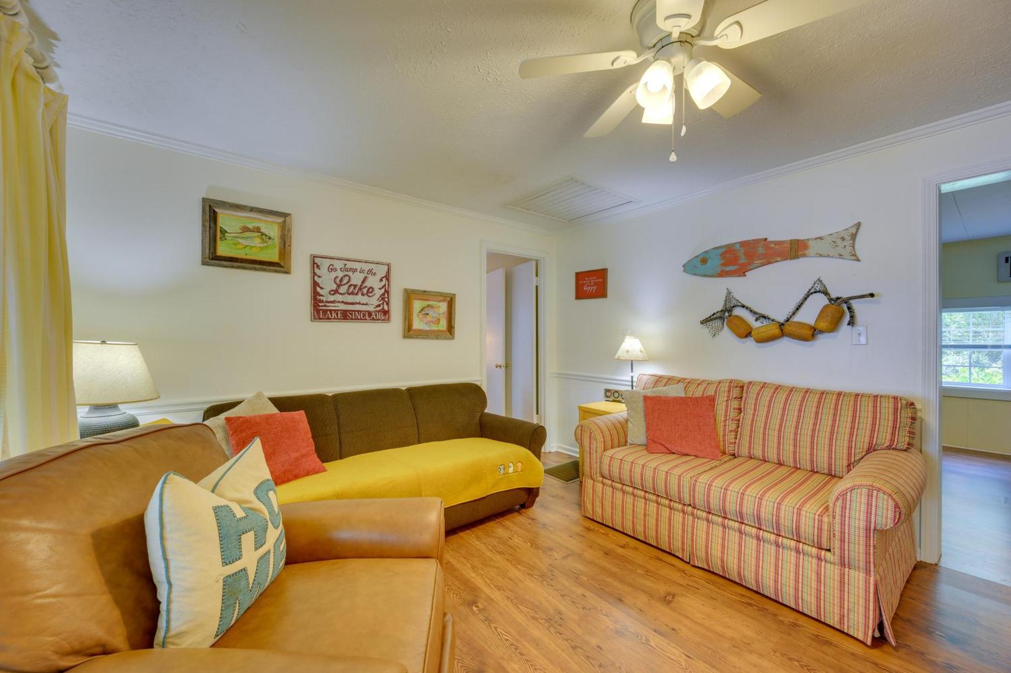 Lake Sinclair Crooked Creek Cottage With Fire Pit! Eatonton Luaran gambar